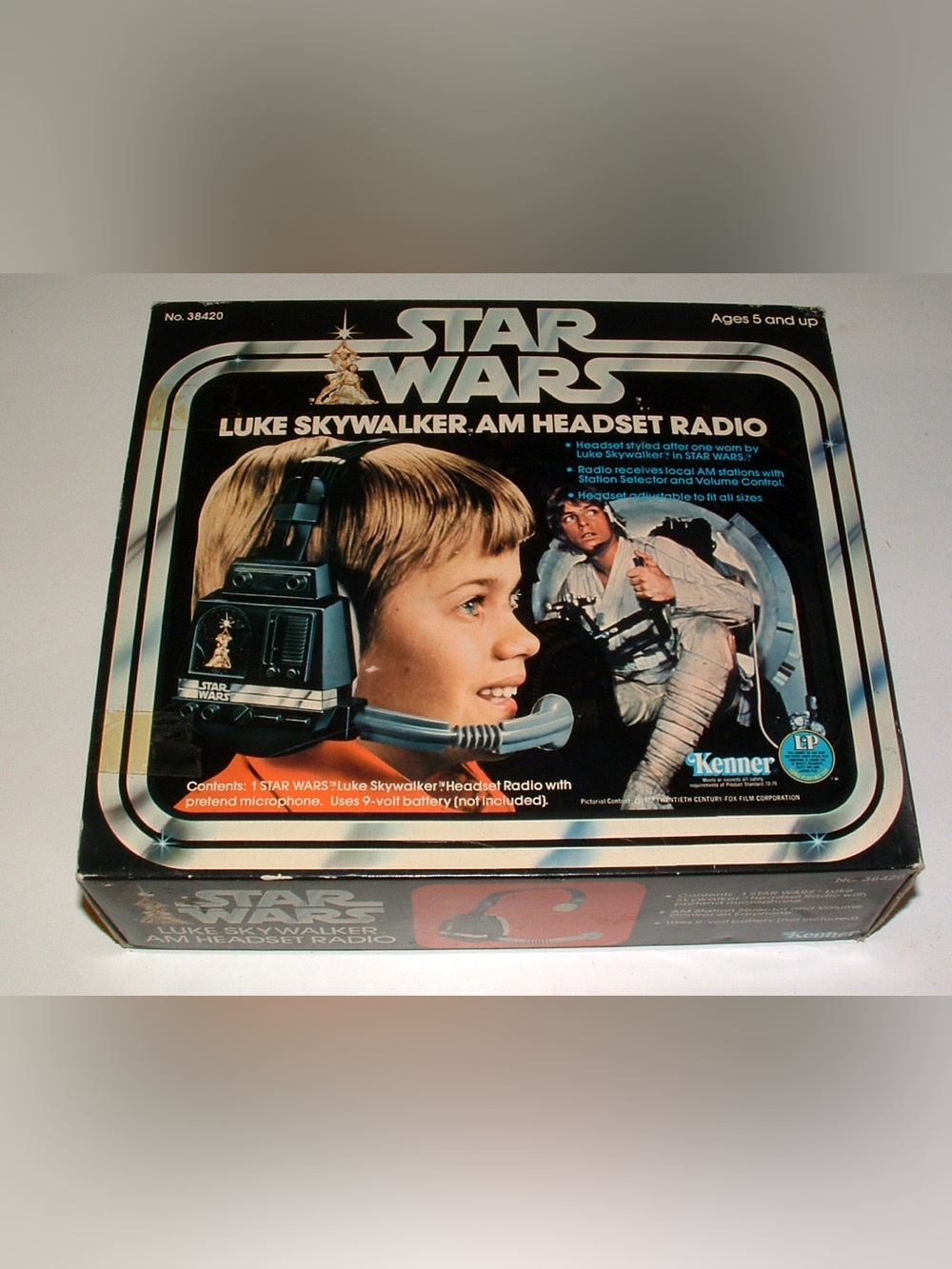 1977 Kenner Star Wars Luke Skywalker AM Radio Headset w/ Box & Manual Working